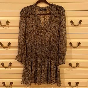 Zara XS mini dress leopard print